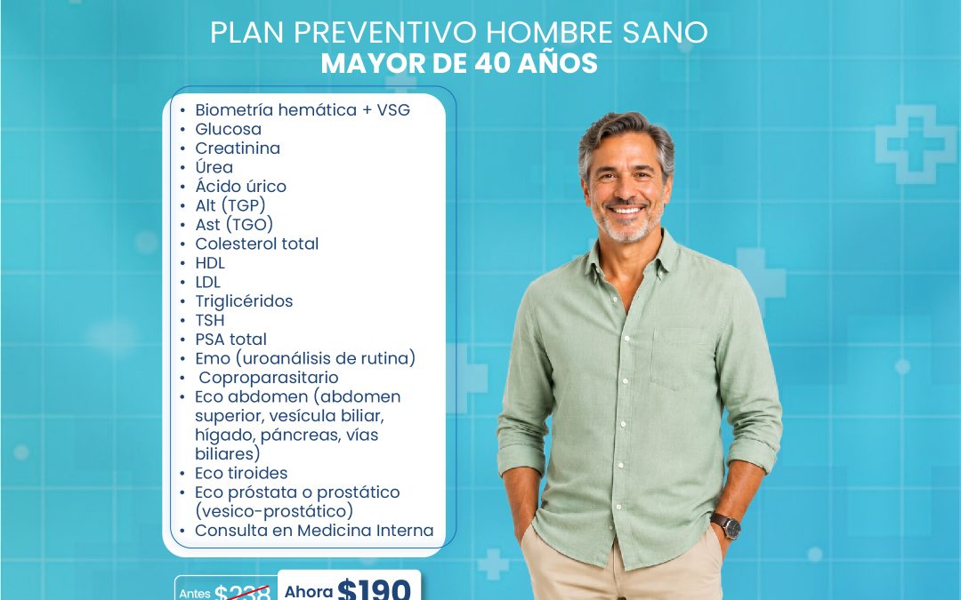 PAQUETE PREVENTIVO HOMBRE SANO MAYOR 40 AÑOS